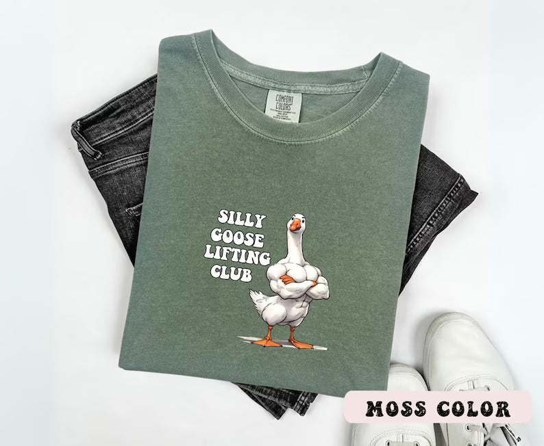 Silly Goose Lifting Club Shirt, Gift for Personal Trainer, Powerlifting Workout, Silly Goose Gym Shirt, Funny Workout Tee, Gym Lover Gift