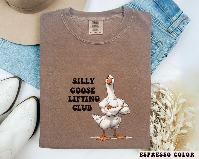 Silly Goose Lifting Club Shirt, Gift for Personal Trainer, Powerlifting Workout, Silly Goose Gym Shirt, Funny Workout Tee, Gym Lover Gift