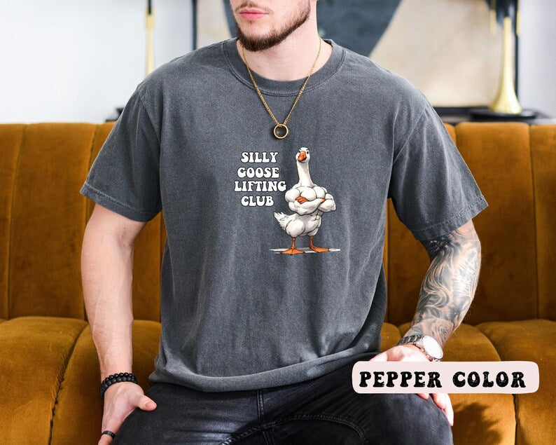 Silly Goose Lifting Club Shirt, Gift for Personal Trainer, Powerlifting Workout, Silly Goose Gym Shirt, Funny Workout Tee, Gym Lover Gift